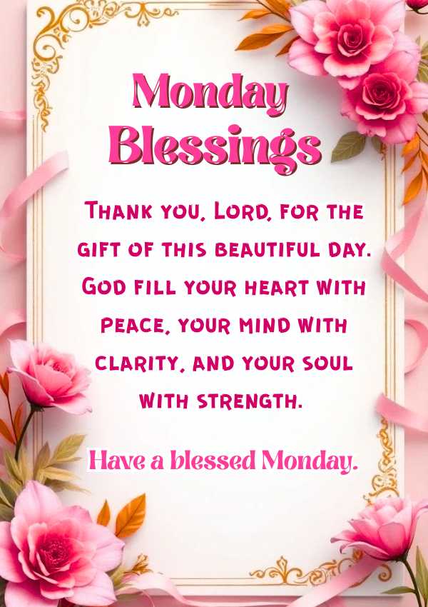 Powerful Monday Blessings
