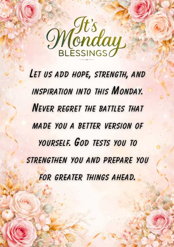 Inspirational Monday Blessings