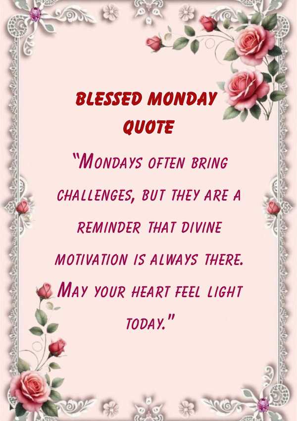 Monday Blessing Quote