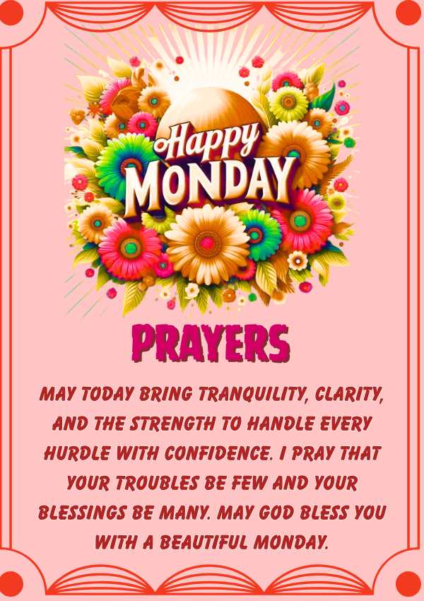Monday Blessings and Prayers