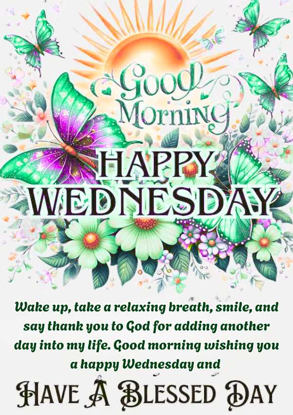 Good Morning Wednesday Blessings