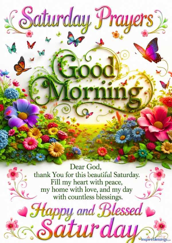 Saturday Blessings and Prayers​