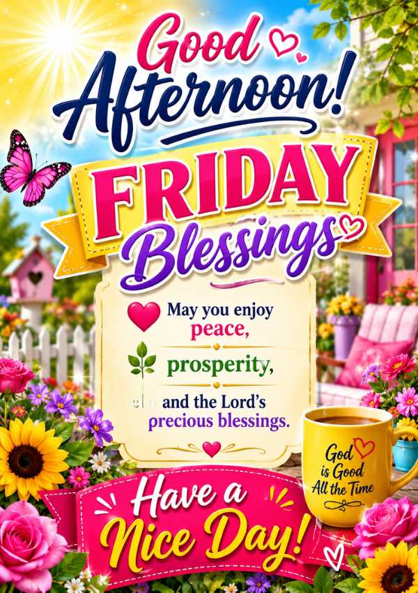 Good afternoon friday blessings