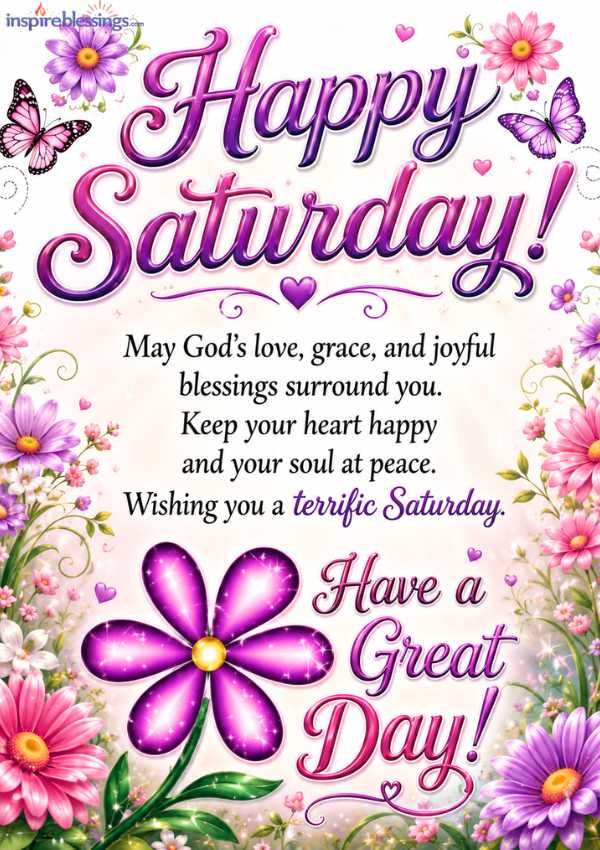 Happy Saturday Blessings