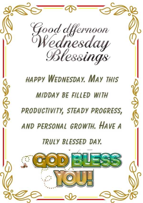 Wednesday Afternoon Blessings