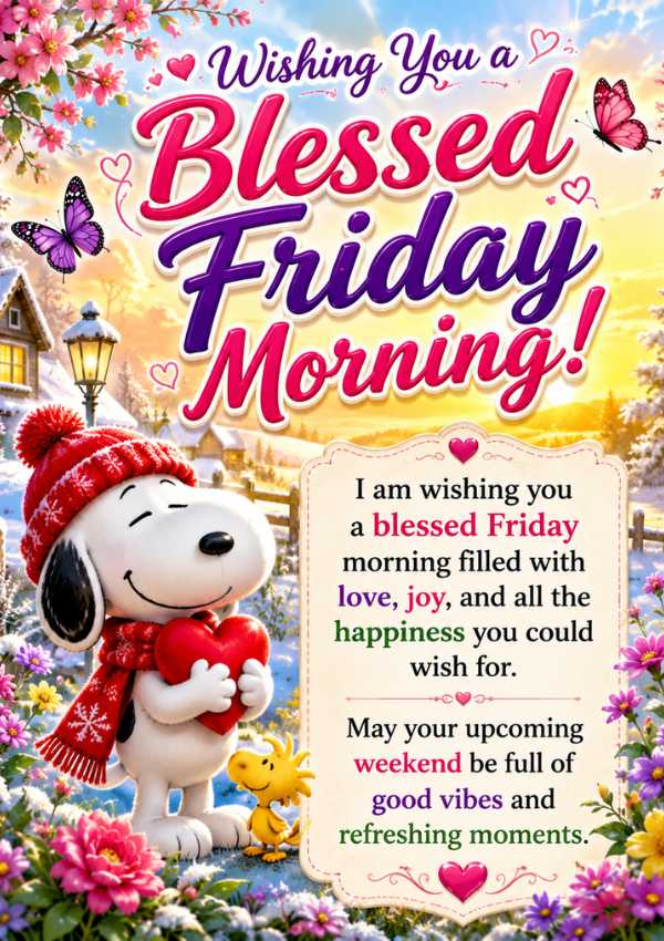 Lovely Friday Wishes for Family and Friends