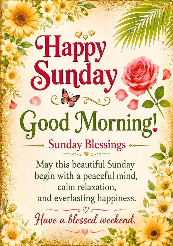 Beautiful Sunday Morning Blessings