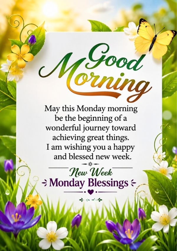 Good Morning Monday New Week Blessings