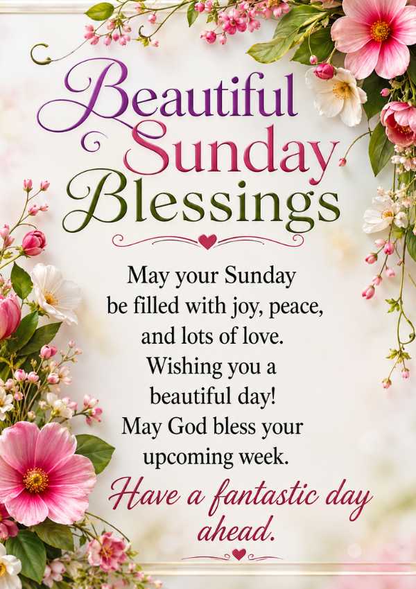 Beautiful Sunday Blessings