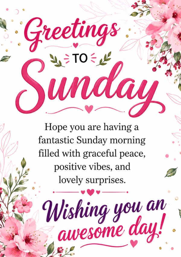 Free Sunday Morning Greetings and Blessings