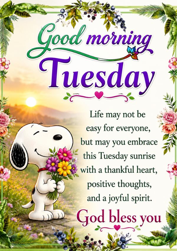 Inspirational Good Morning Tuesday Blessings