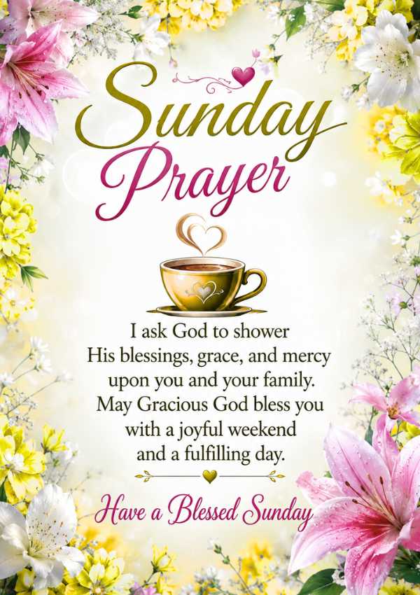 Sunday Blessings and Prayers