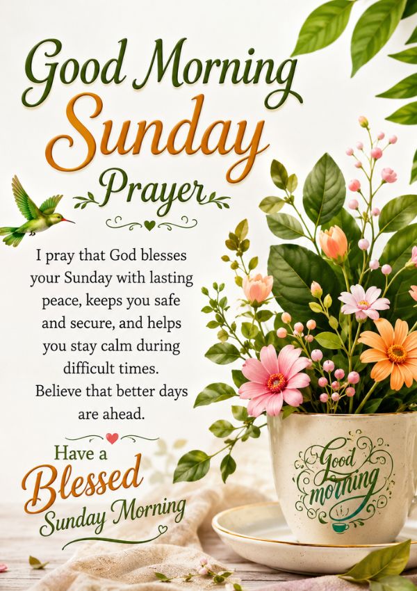 Good morning Sunday Blessings and Prayers