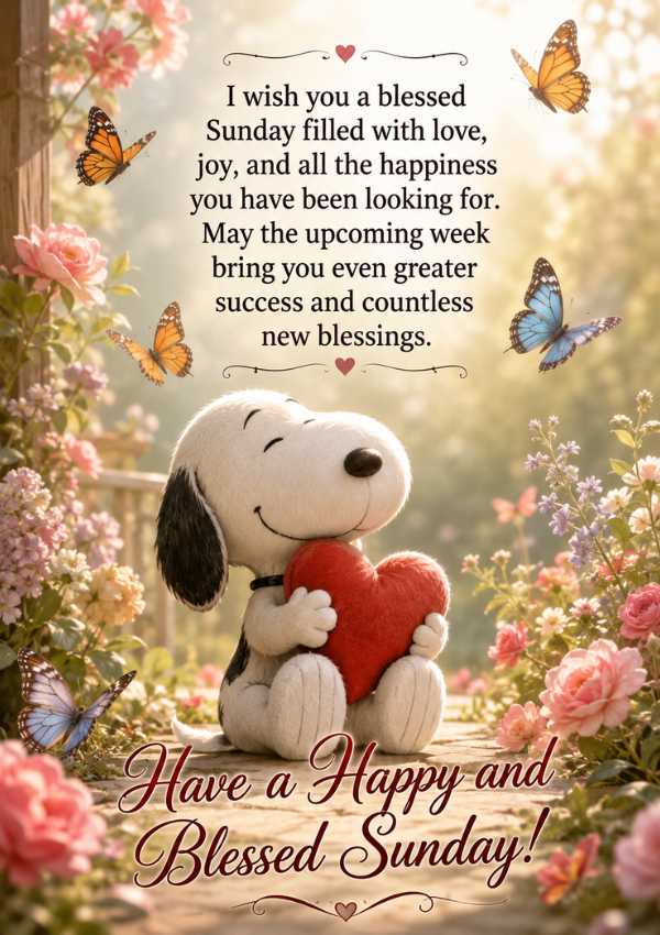 Lovely and Cute Sunday Wishes