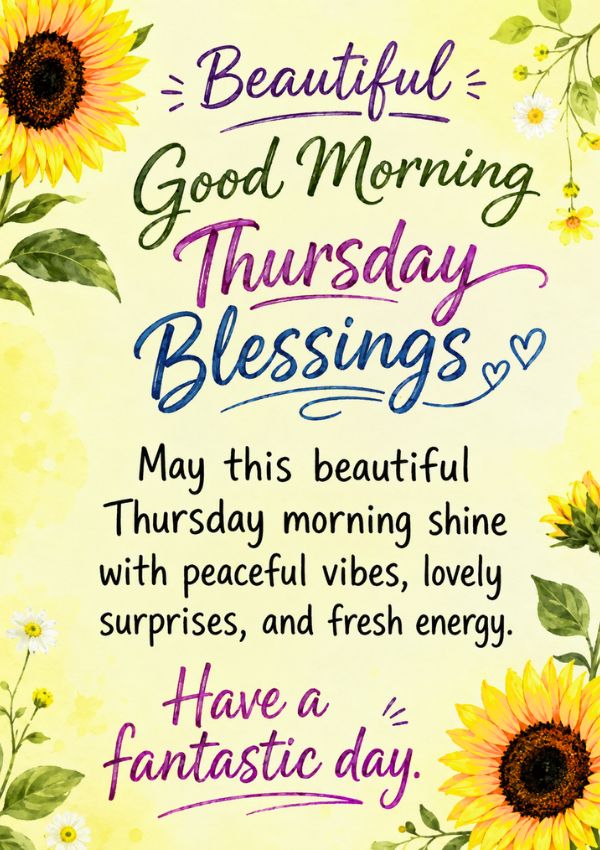 Beautiful Good Morning Thursday Blessings