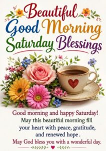 Beautiful Good Morning Saturday Blessings
