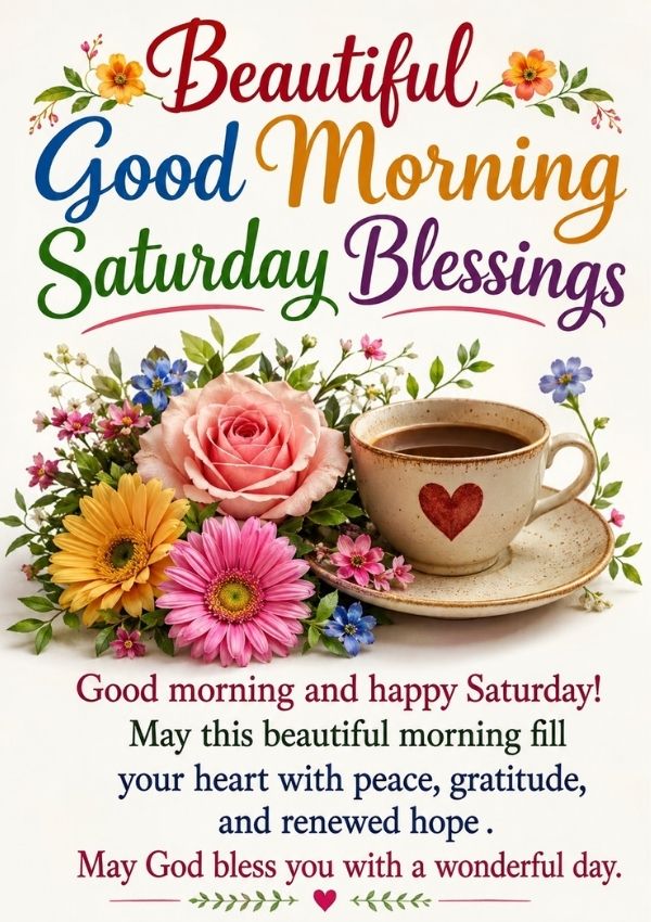 Beautiful Good Morning Saturday Blessings