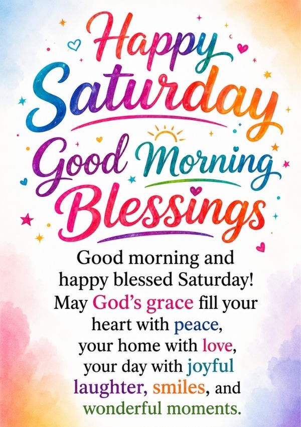 Happy Saturday Good Morning Blessings
