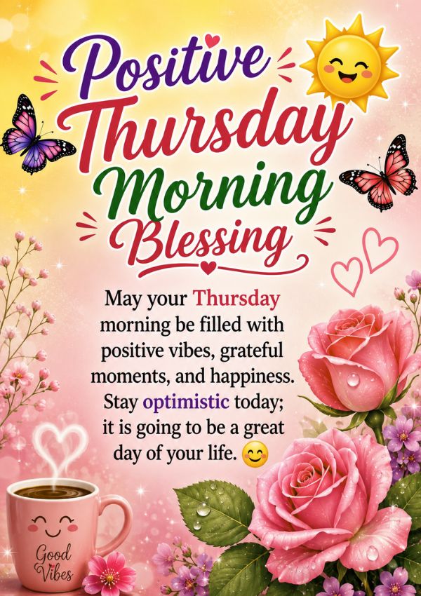 Positive Good Morning Thursday Blessings