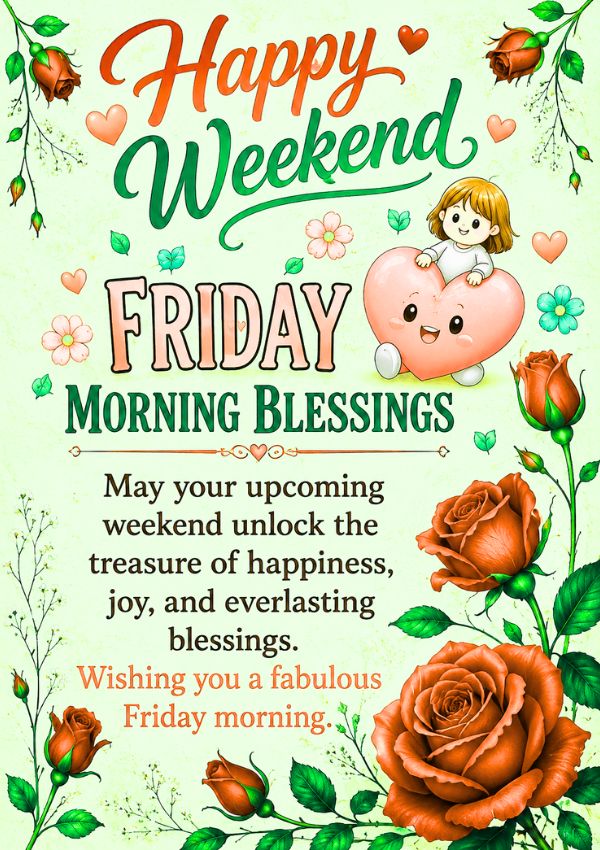 Good Morning Blessed Friday Weekend Blessings