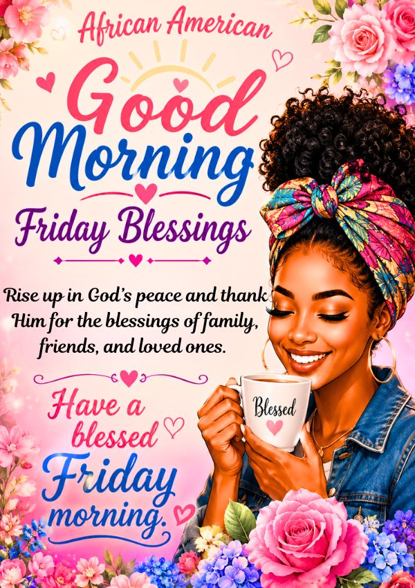 African American Friday Morning Blessings Image