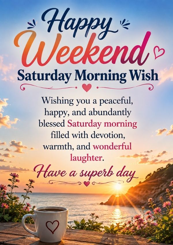 Joyful Weekend Saturday Morning Wishes Loved Ones
