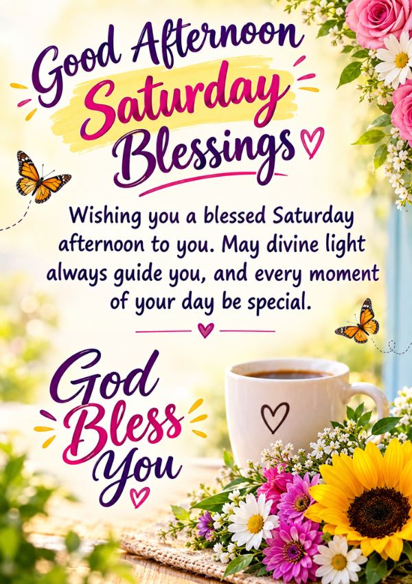 Good afternoon Saturday Blessings