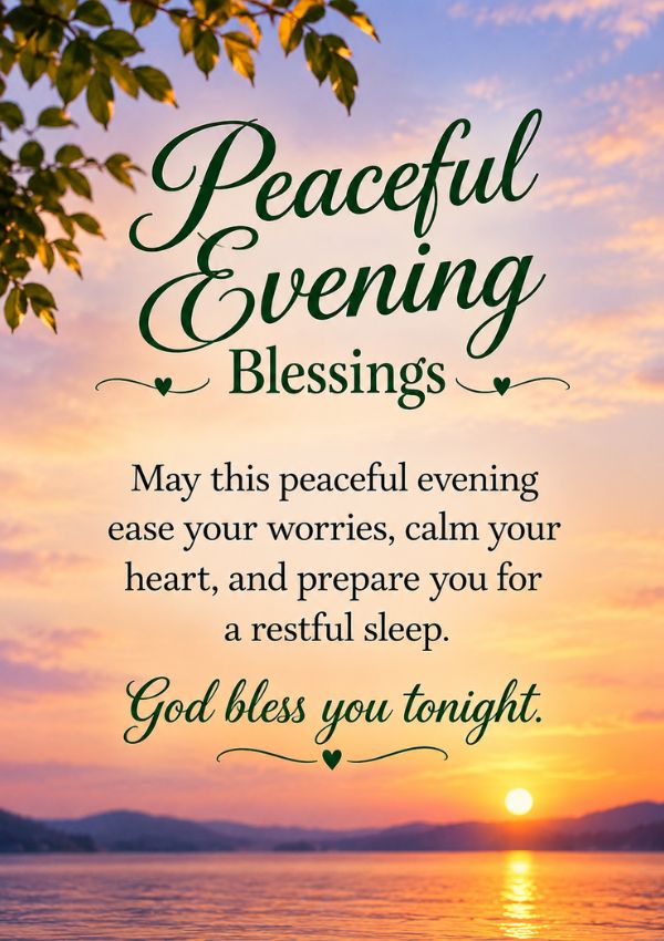 Peaceful Evening Blessings image